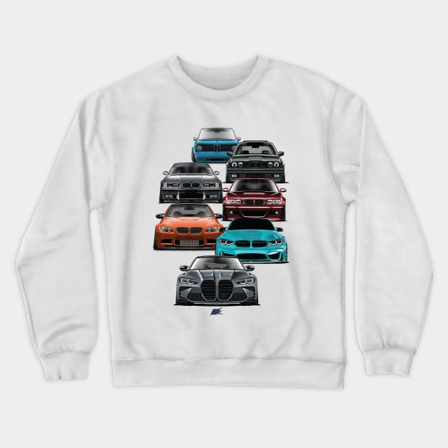 bmw m3 m4 evolution type1 Crewneck Sweatshirt by naquash